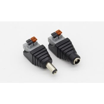   12V DC tápkábel (Jack) csatlakozó adapter aljzat gyorscsatlakozóval 5,5mm x 2,1mm  - ANYA/APA 