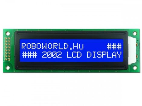 20 x 2 LCD kijelző modul kék háttérvilágítással - LCD 2002 