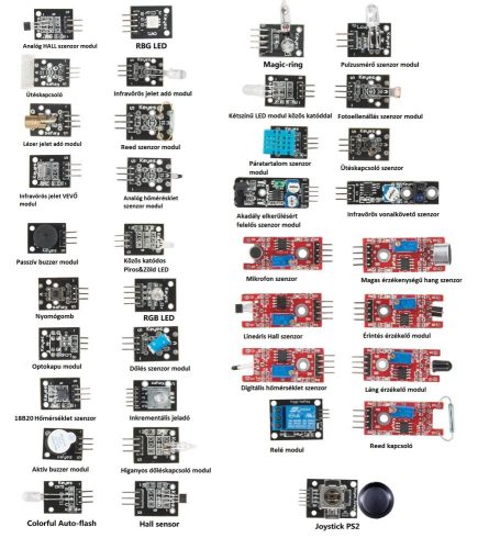 37 In 1 Szenzor Modul Board Set Kit -KUONGSHUN