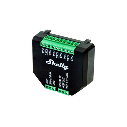 Shelly szenzor adapter AddOn Shelly PLUS relékhez (DS18B20 hőmérséklet-érzékelő, és más szenzorok csatlakoztatásához)