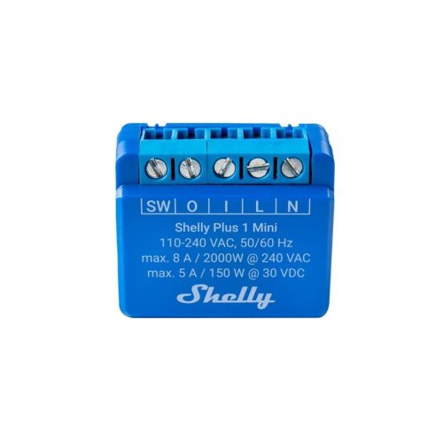 Shelly PLUS 1 MINI egy áramkörös Wi-Fi + Bluetooth okosrelé