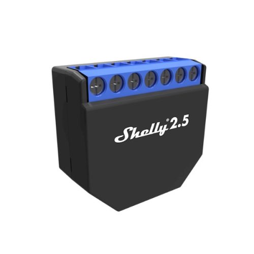 Shelly 2.5 kétáramkörös Wi-Fi-s okosvezérlés, redőnyvezérlés