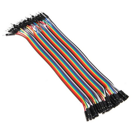 40 db Színes Breadboard Jumper kábel 20 cm Arduino-hoz (anya-apa) 