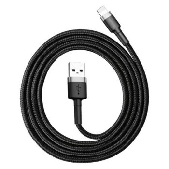   Baseus Cafule 2.4A Lightning USB-kábel 0.5m (szürke-fekete)