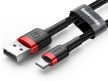 Baseus Cafule 2.4A Lightning USB-kábel 1m (fekete-piros)