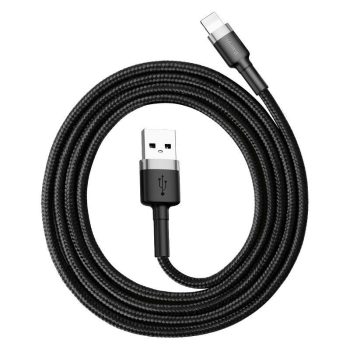 Baseus Cafule 2.4A Lightning USB-kábel 1m (fekete-szürke)