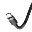 Baseus Cafule PD 2.0 QC 3.0 60 W USB-C – USB-C PD kábel 2 m (fekete-szürke)