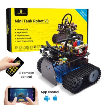   Keyestudio DIY Mini Tank Robot V3.0 - Smart robot Arduinohoz - Bluetooth