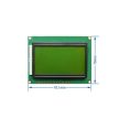 128 x 64 LCD kijelző modul sárga háttérvilágítású 12864B 
