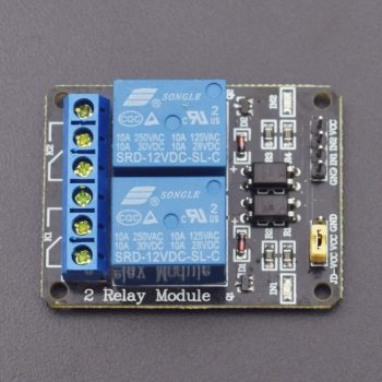 Relé modul 2 csatornás (12V)