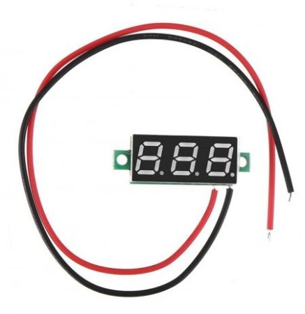 Mini digitális voltmérő - kétvezetékes- 0,28" kijelző - 2,5V-30V -PIROS
