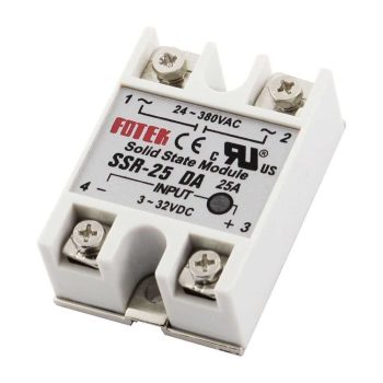   FOTEK - Szilárd test relé SSR-25DA - 1-fázisú, 25A, 3-32V DC, 24-380V AC