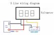 Mini digitális voltmérő -  háromvezetékes- 0,28" kijelző - DC 0V-100V - PIROS