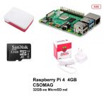   Hivatalos Csomag - Raspberry PI4 / 4GB - 32GB microSD-vel és ajándék +1db hivatalos HDMI kábellel 