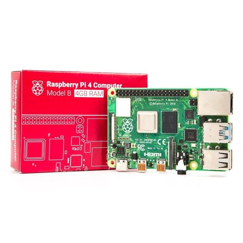 Raspberry Pi 4 Model B - 4GB 64 bit 1.5GHz Quad-Core - Bluetooth / 802.11 b/g/n/ac WIFI/ Gigabit Ethernet