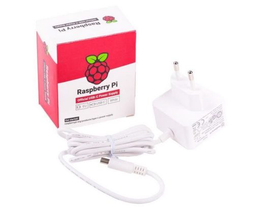 Raspberry Pi hálózati adapter 5.1VDC 3.0A USB-C fehér