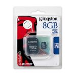 Kingston MicroSDHC 8GB C4 memóriakártya adapterrel