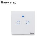   Sonoff T1 EU 2C WiFi + rádióvezérlésű, távvezérelhető, érintős kettős / csillár villanykapcsoló