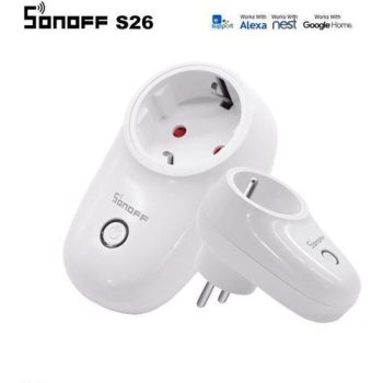   Sonoff S26 WiFi-s, internetről távvezérelhető okoskonnektor -10A AC90V-250V