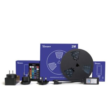   Sonoff L1 beltéri/kültéri RGB LED szalag (2 méter), WiFi-s, internetről távvezérelhető, party üzemmóddal