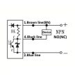 Induktív érzékelő SN04-N, 10V-30V NPN NO LED-es visszajelzővel