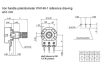  B10kOhm forgó potenciométer WH148 3pin 15mm 