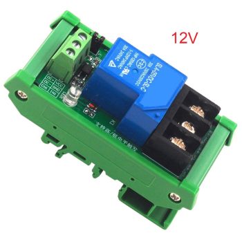   1 csatornás 12V 30A relé modul - LOW/HIGH trigger optocsatolóval DIN kalapsínes