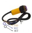 Állítható infravörös akadályérzékelő szenzor, NPN NO, 5V, 3-80cm - E18-D80NK
