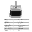 Léptető motor NEMA17 - 42 Stepper Motor 17HS4401-XH2.54 0.42N.m 1.5A 