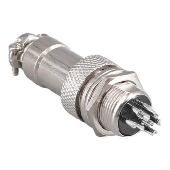 GX12-6P-MF ipari egyenes csatlakozó - 6 pin (APA-ANYA)