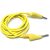Banándugós 4mm, kétvégű, egymásba rakható mérővezeték,tesztkábel, 1m hosszú - Sárga